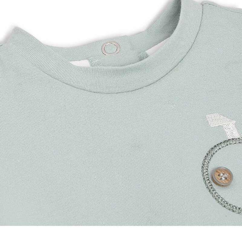 Boys Light Green T-shirt with Short Pants image number 4